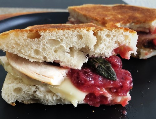 Toasted Turkey, Cranberry, and Brie Sandwich with Fried Sage