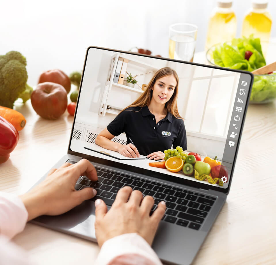 taking call with girl on laptop image