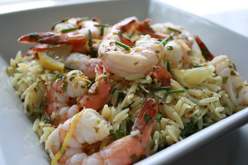 Tuscan Shrimp with Lemon Orzo