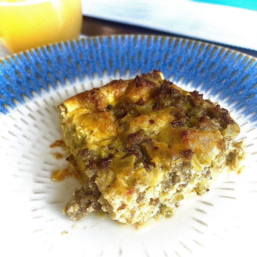 Overnight Chile Sausage Strata