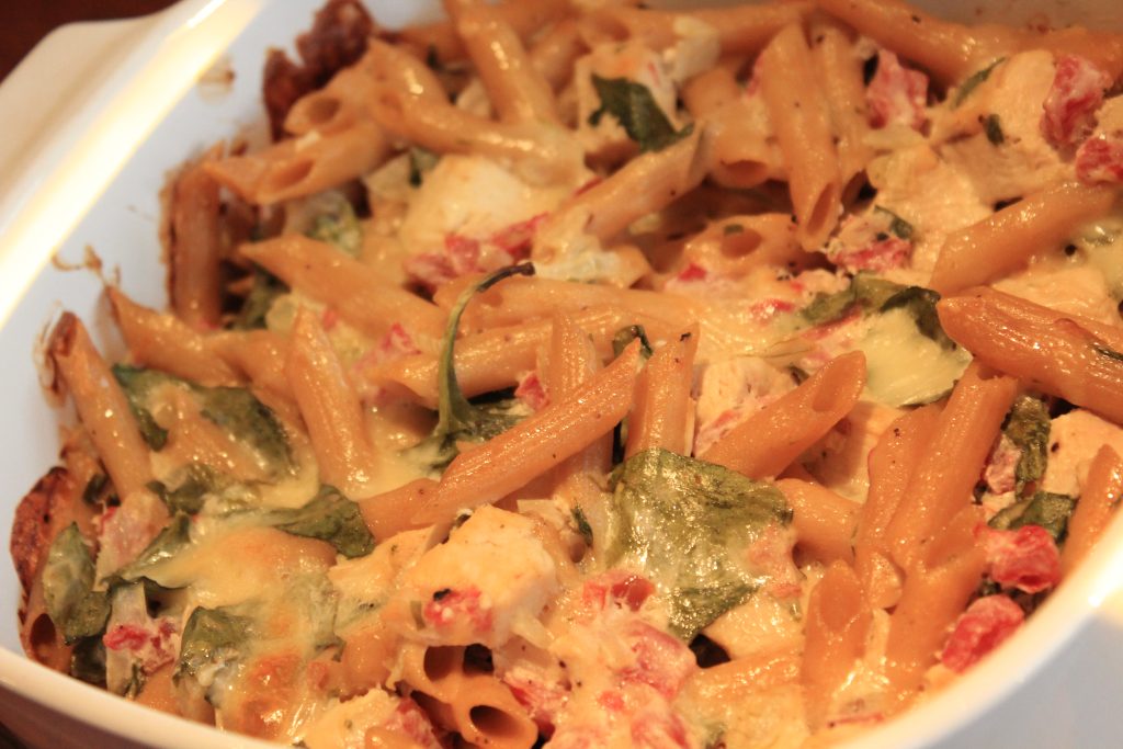 Chicken & Spinach Pasta Bake