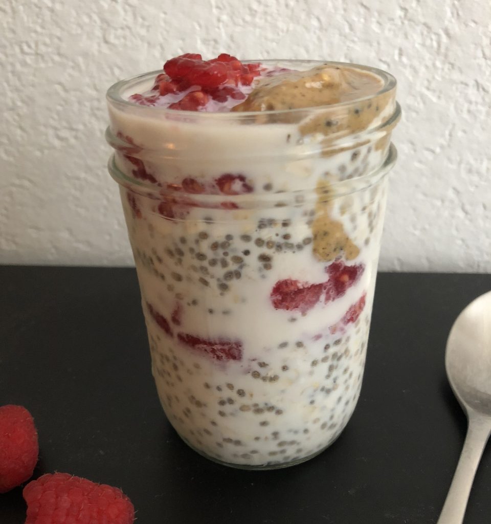 PB & J Overnight Oats