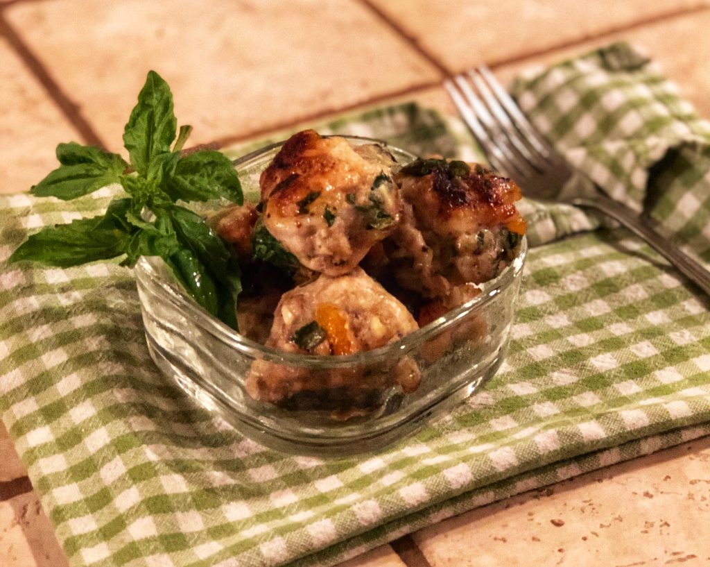 Apricot Basil Breakfast Meatballs