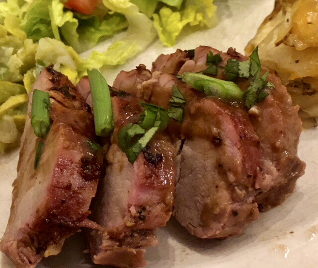 Asian Pork Tenderloin with Peanut Sauce