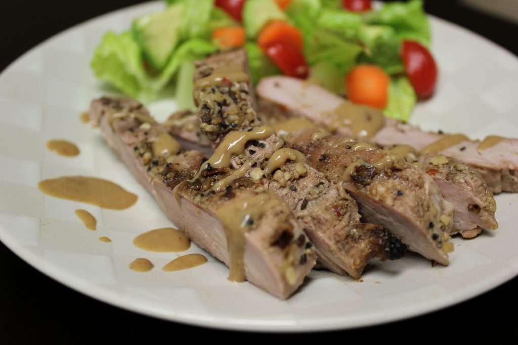 Asian Pork Tenderloin with Peanut Sauce