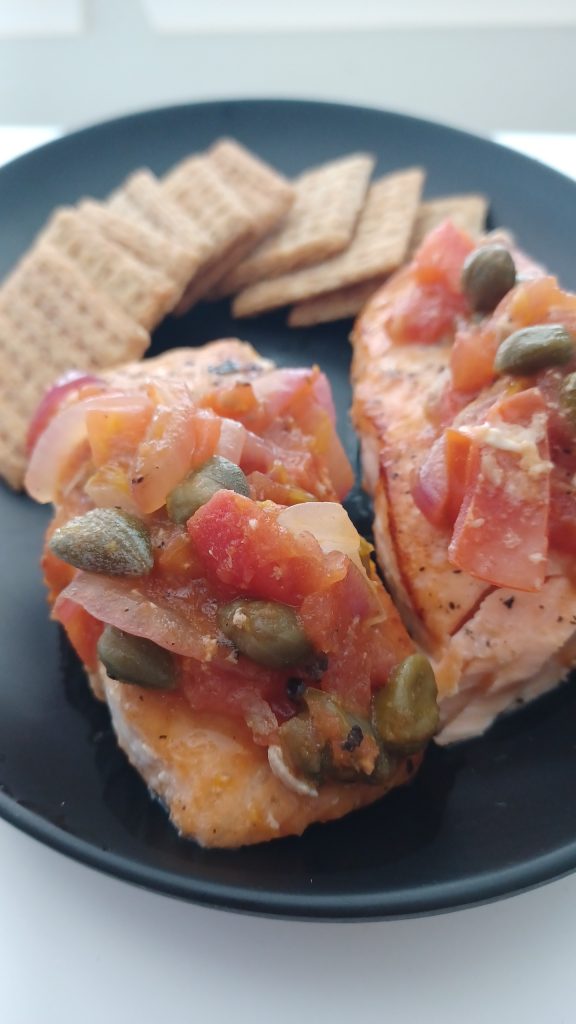 Pan Roasted Salmon with Tomato-Citrus Salsa