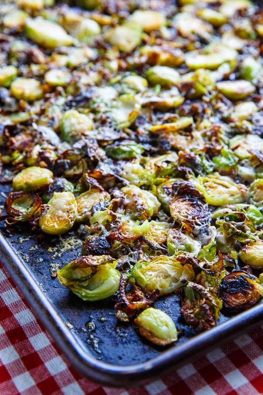 Roasted Brussels Sprouts w/ Bacon & Pecans