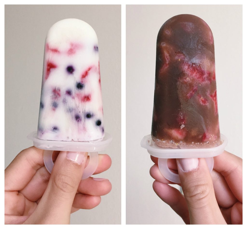 Red, White and Blue-Berry Popsicles & Chocolate-Covered Strawberry Popsicles