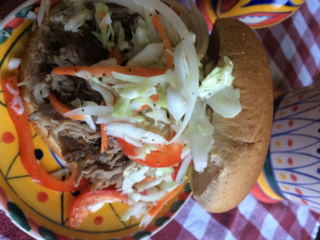 Pulled Pork Sandwiches with Carolina Slaw