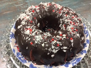 Red Velvet Bundt Cake with Kahlua Ganache