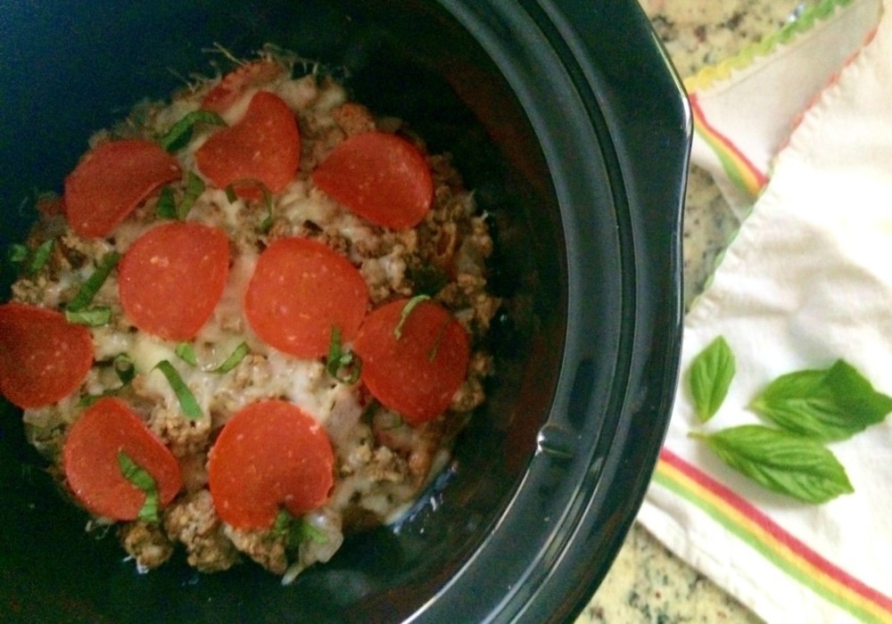 Slow Cooker Pizza Casserole